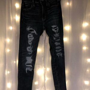 American Eagle navy distressed jeans